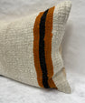 Turkish Hemp Pillow Cushion Natural Beige Rust Pillow Cushion Cover 16" x 24" #30106