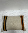 Turkish Hemp Pillow Cushion Natural Beige Rust Pillow Cushion Cover 16" x 24" #30106