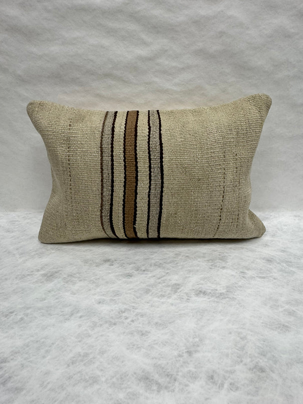 Turkish Hemp Pillow Cushion Natural Beige Brown Pillow Cushion Cover 16" x 24" #30033