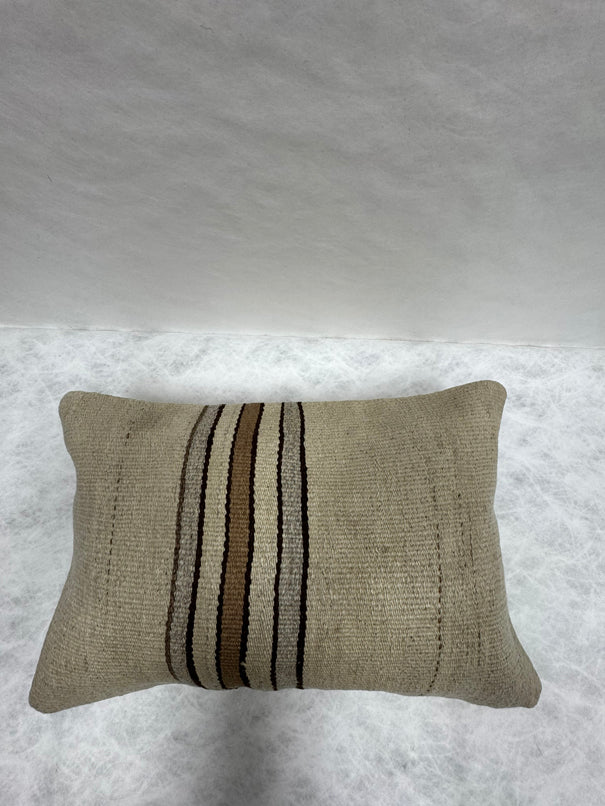 Turkish Hemp Pillow Cushion Natural Beige Brown Pillow Cushion Cover 16" x 24" #30033