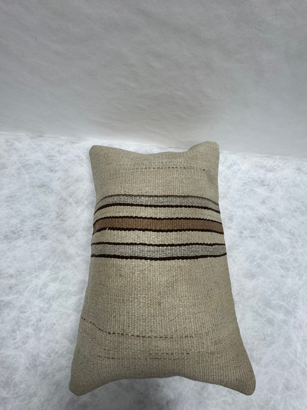 Turkish Hemp Pillow Cushion Natural Beige Brown Pillow Cushion Cover 16" x 24" #30033