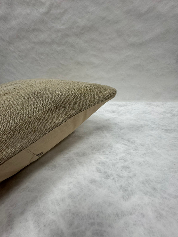 Turkish Hemp Pillow Cushion Natural Beige Brown Pillow Cushion Cover 16" x 24" #30033