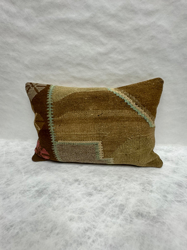 Turkish Hemp Pillow Cushion Natural Tan Brown Pillow Cushion Cover 16" x 24" #30115