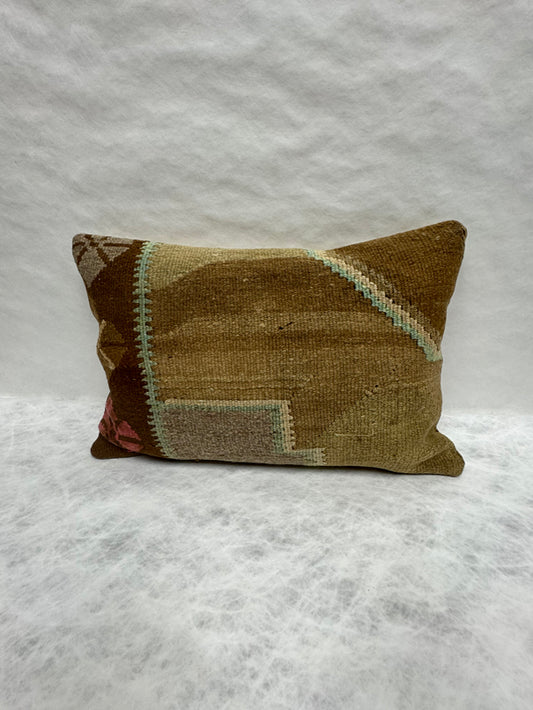 Turkish Hemp Pillow Cushion Natural Tan Brown Pillow Cushion Cover 16" x 24" #30115