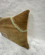 Turkish Hemp Pillow Cushion Natural Tan Brown Pillow Cushion Cover 16" x 24" #30115