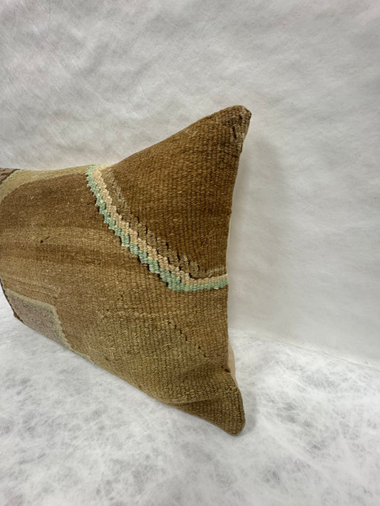 Turkish Hemp Pillow Cushion Natural Tan Brown Pillow Cushion Cover 16" x 24" #30115