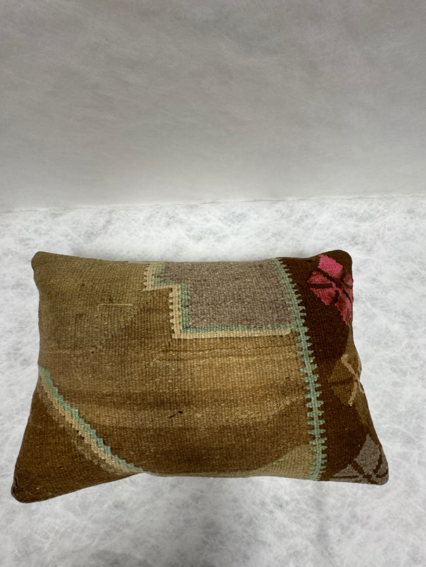 Turkish Hemp Pillow Cushion Natural Tan Brown Pillow Cushion Cover 16" x 24" #30115