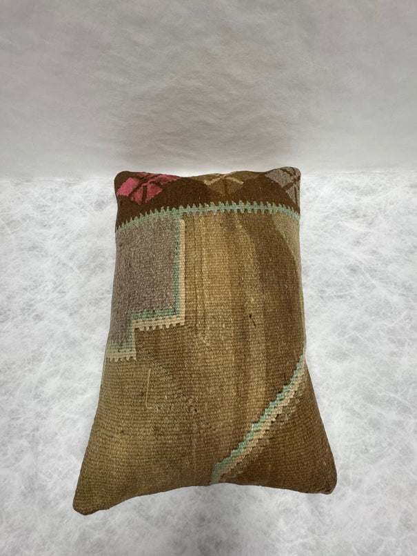 Turkish Hemp Pillow Cushion Natural Tan Brown Pillow Cushion Cover 16" x 24" #30115