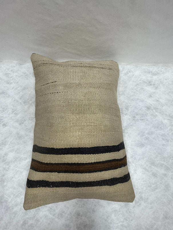 Turkish Hemp Pillow Cushion Natural Beige Brown Pillow Cushion Cover 16" x 24" #30104
