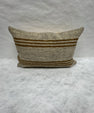 Turkish Hemp Pillow Cushion Natural Beige Rusty Brown Pillow Cushion Cover 16" x 24" #30117