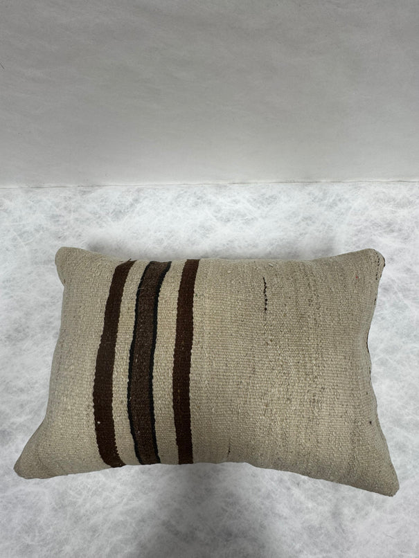 Turkish Hemp Pillow Cushion Natural Beige Brown Pillow Cushion Cover 16" x 24" #30167
