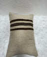 Turkish Hemp Pillow Cushion Natural Beige Brown Pillow Cushion Cover 16" x 24" #30167