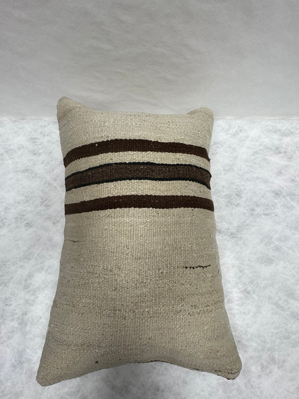 Turkish Hemp Pillow Cushion Natural Beige Brown Pillow Cushion Cover 16" x 24" #30167