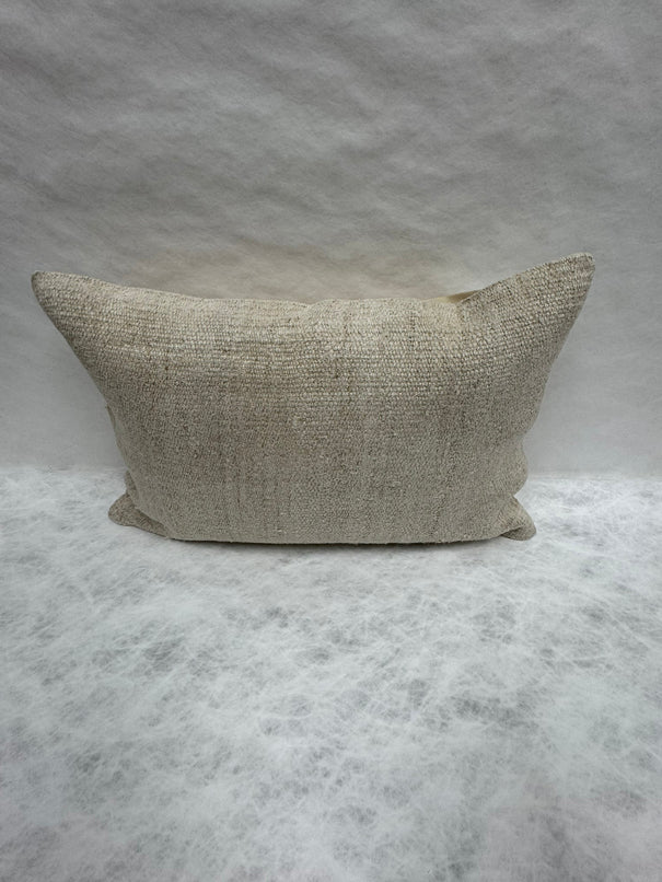 Turkish Hemp Pillow Cushion Natural Beige Pillow Cushion Cover 16" x 24" #30168