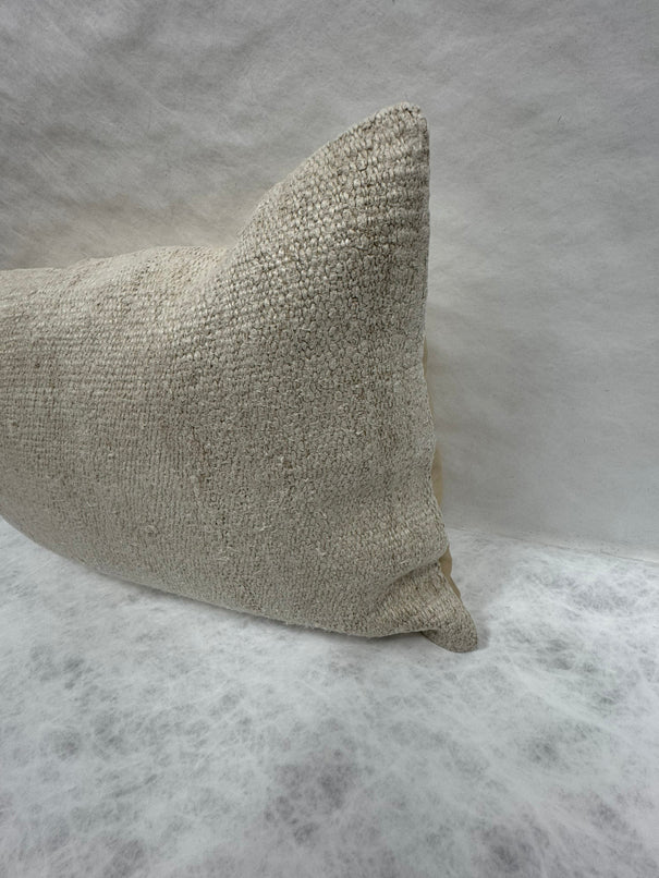 Turkish Hemp Pillow Cushion Natural Beige Pillow Cushion Cover 16" x 24" #30168