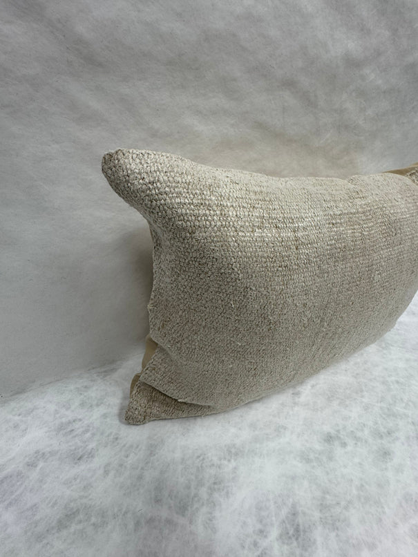 Turkish Hemp Pillow Cushion Natural Beige Pillow Cushion Cover 16" x 24" #30168