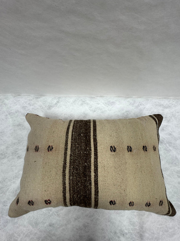 Turkish Hemp Pillow Cushion Natural Beige Brown Pillow Cushion Cover 16" x 24" #30091