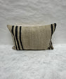 Turkish Hemp Pillow Cushion Natural Beige Black Pillow Cushion Cover 16" x 24" #30092