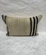 Turkish Hemp Pillow Cushion Natural Beige Black Pillow Cushion Cover 16" x 24" #30092