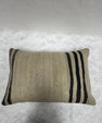 Turkish Hemp Pillow Cushion Natural Beige Black Pillow Cushion Cover 16" x 24" #30092