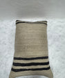 Turkish Hemp Pillow Cushion Natural Beige Black Pillow Cushion Cover 16" x 24" #30092
