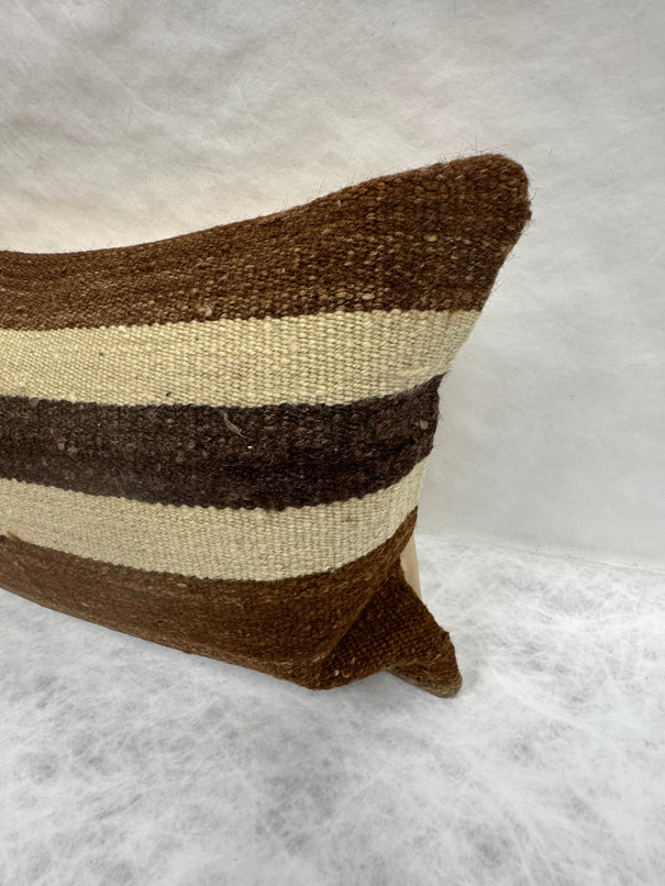 Turkish Hemp Pillow Cushion Natural Beige Brown Pillow Cushion Cover 16" x 24" #30130