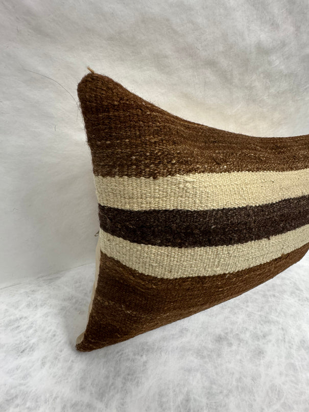 Turkish Hemp Pillow Cushion Natural Beige Brown Pillow Cushion Cover 16" x 24" #30130