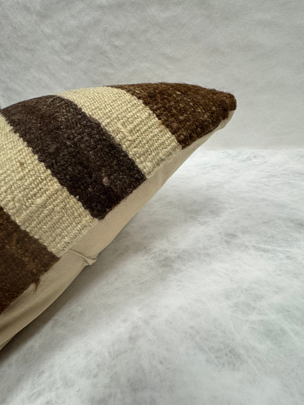 Turkish Hemp Pillow Cushion Natural Beige Brown Pillow Cushion Cover 16" x 24" #30130