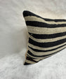 Turkish Hemp Pillow Cushion Natural Beige Black Pillow Cushion Cover 16" x 24" #30093