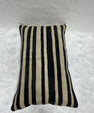 Turkish Hemp Pillow Cushion Natural Beige Black Pillow Cushion Cover 16" x 24" #30093