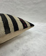 Turkish Hemp Pillow Cushion Natural Beige Black Pillow Cushion Cover 16" x 24" #30093
