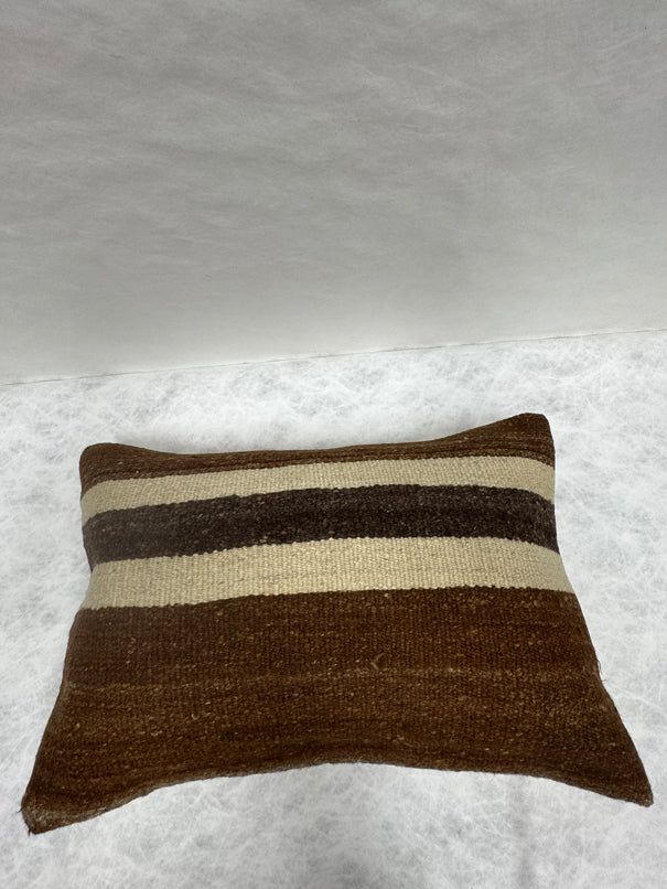 Turkish Hemp Pillow Cushion Natural Beige Brown Pillow Cushion Cover 16" x 24" #30094