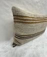 Turkish Hemp Pillow Cushion Natural Beige Brown Pillow Cushion Cover 16" x 24" #30085
