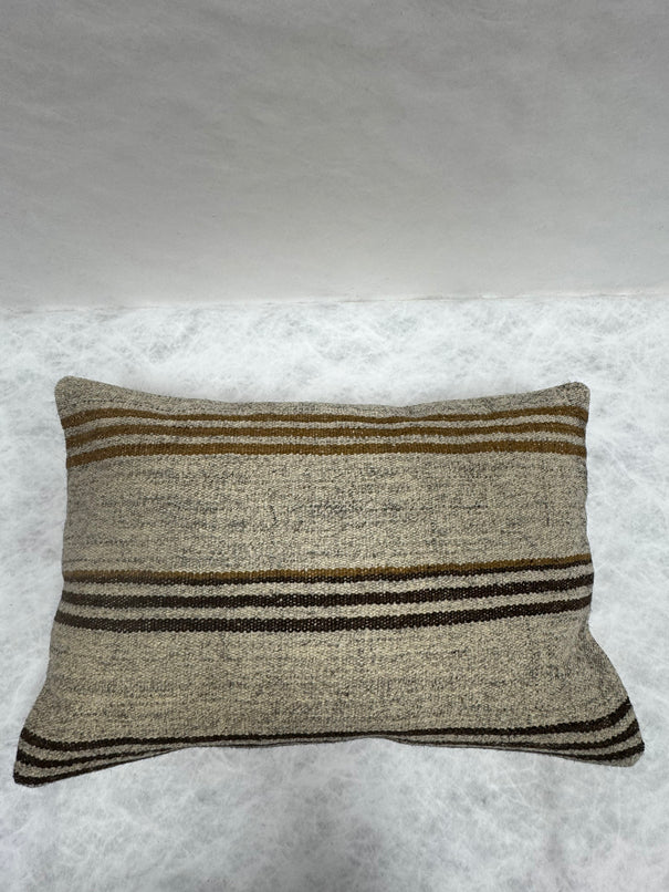 Turkish Hemp Pillow Cushion Natural Beige Brown Pillow Cushion Cover 16" x 24" #30085