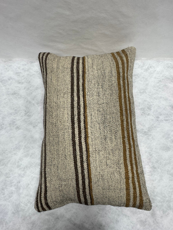 Turkish Hemp Pillow Cushion Natural Beige Brown Pillow Cushion Cover 16" x 24" #30085