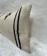 Turkish Hemp Pillow Cushion Natural Beige Black Pillow Cushion Cover 16" x 24" #30086