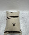 Turkish Hemp Pillow Cushion Natural Beige Black Pillow Cushion Cover 16" x 24" #30087