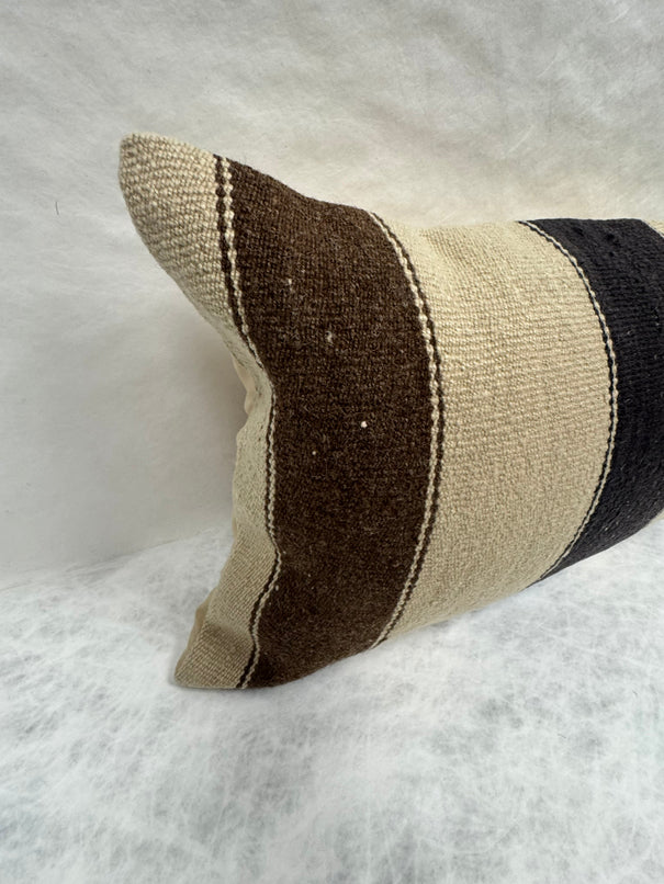 Turkish Hemp Pillow Cushion Natural Beige Brown Pillow Cushion Cover 16" x 24" #30119