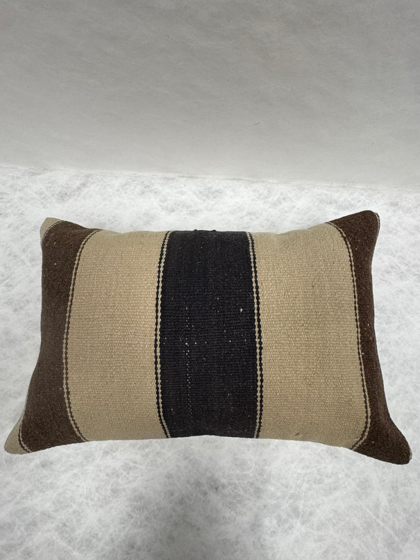 Turkish Hemp Pillow Cushion Natural Beige Brown Pillow Cushion Cover 16" x 24" #30119