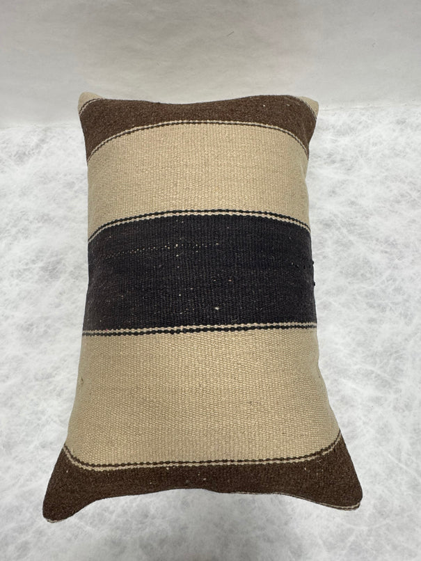 Turkish Hemp Pillow Cushion Natural Beige Brown Pillow Cushion Cover 16" x 24" #30119