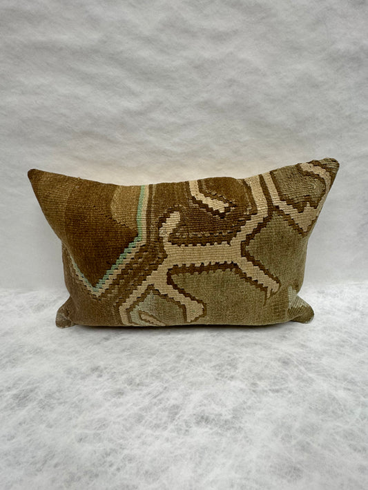 Turkish Hemp Pillow Cushion Natural Olive Green Brown Pillow Cushion Cover 16" x 24" #30101