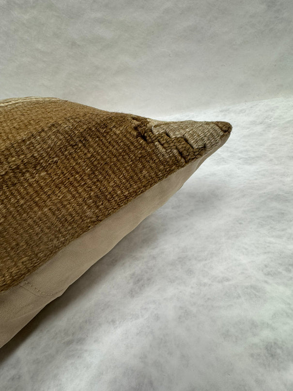 Turkish Hemp Pillow Cushion Natural Olive Green Brown Pillow Cushion Cover 16" x 24" #30101
