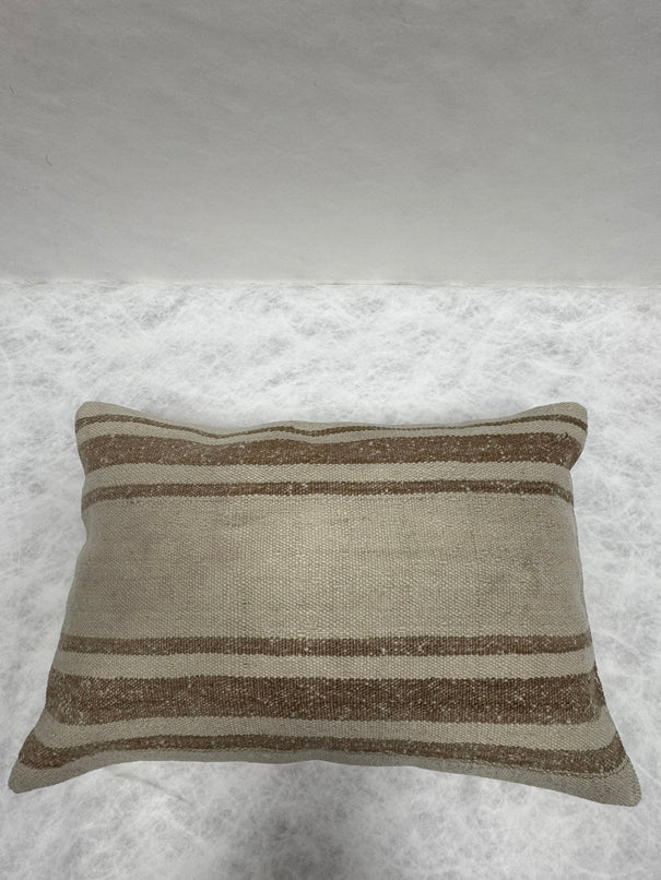 Turkish Hemp Pillow Cushion Natural Beige Brown Pillow Cushion Cover 16" x 24" #30032