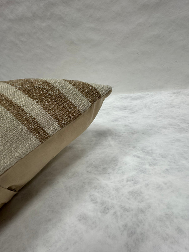Turkish Hemp Pillow Cushion Natural Beige Brown Pillow Cushion Cover 16" x 24" #30032
