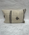 Turkish Hemp Pillow Cushion Natural Beige Black Pillow Cushion Cover 16" x 24" #30107