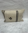 Turkish Hemp Pillow Cushion Natural Beige Black Pillow Cushion Cover 16" x 24" #30107
