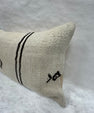 Turkish Hemp Pillow Cushion Natural Beige Black Pillow Cushion Cover 16" x 24" #30107
