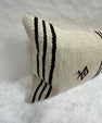 Turkish Hemp Pillow Cushion Natural Beige Black Pillow Cushion Cover 16" x 24" #30107