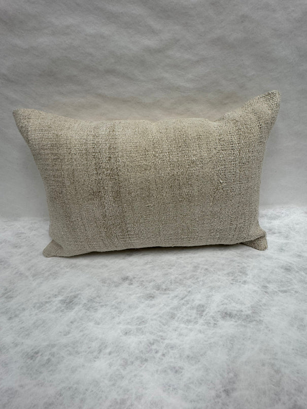 Turkish Hemp Pillow Cushion Natural Beige Pillow Cushion Cover 16" x 24" #30090