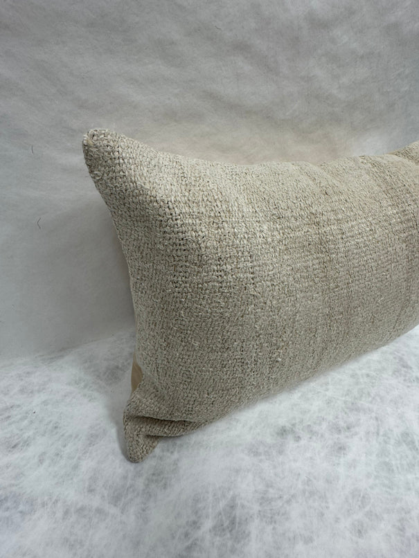 Turkish Hemp Pillow Cushion Natural Beige Pillow Cushion Cover 16" x 24" #30090